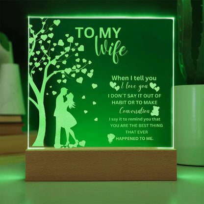 Gift For Wife From Husband - Best Thing Ever Engraved Acrylic Plaque