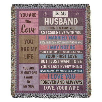 Gift For Husband - I Am Proud Of You - Woven Blanket