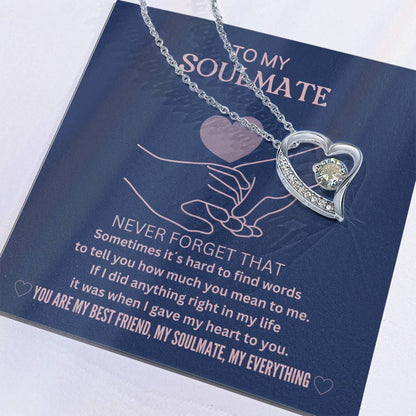 Gift For Soulmate From Husband, Never Forget That You Are My Bestfriend Necklace