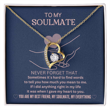 Gift For Soulmate From Husband, Never Forget That You Are My Bestfriend Necklace