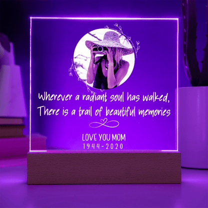 Custom Photo Text Memorial Acrylic Plaque