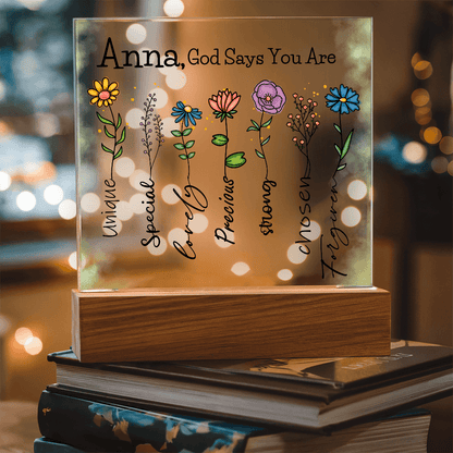 Custom God Says You Are Acrylic Plaque
