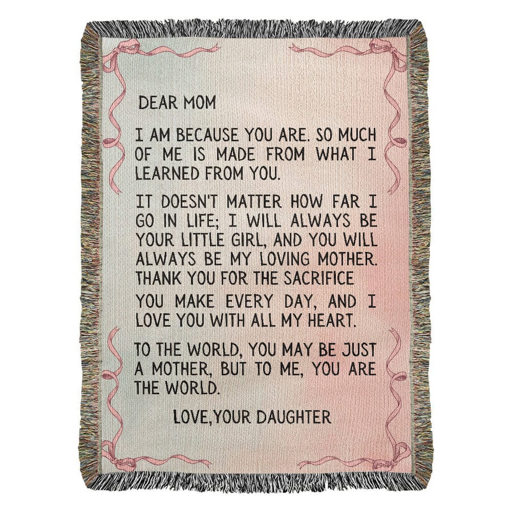 Gift for Mom - With All My Heart Woven Blanket