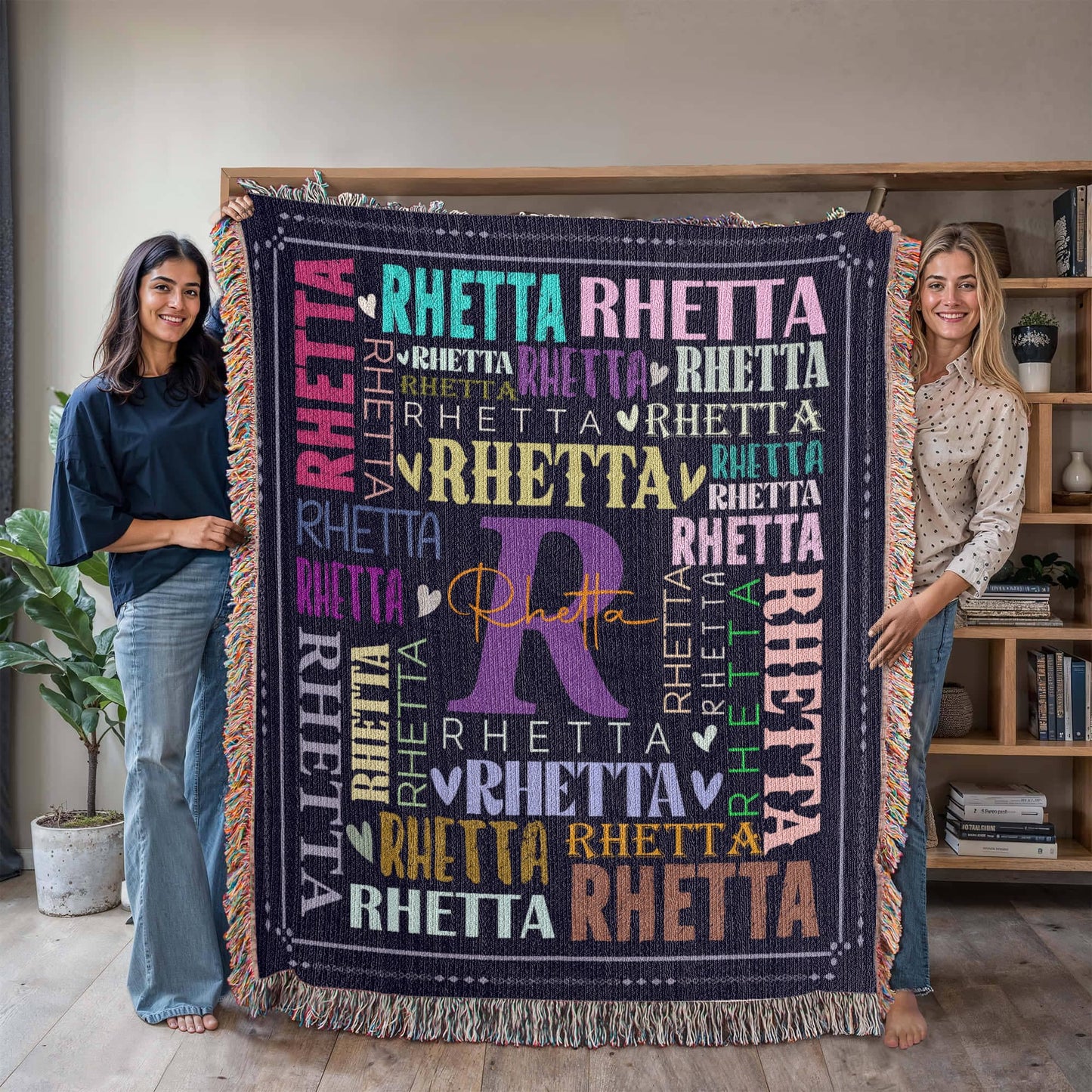 Custom Name Hierloom Woven Blanket