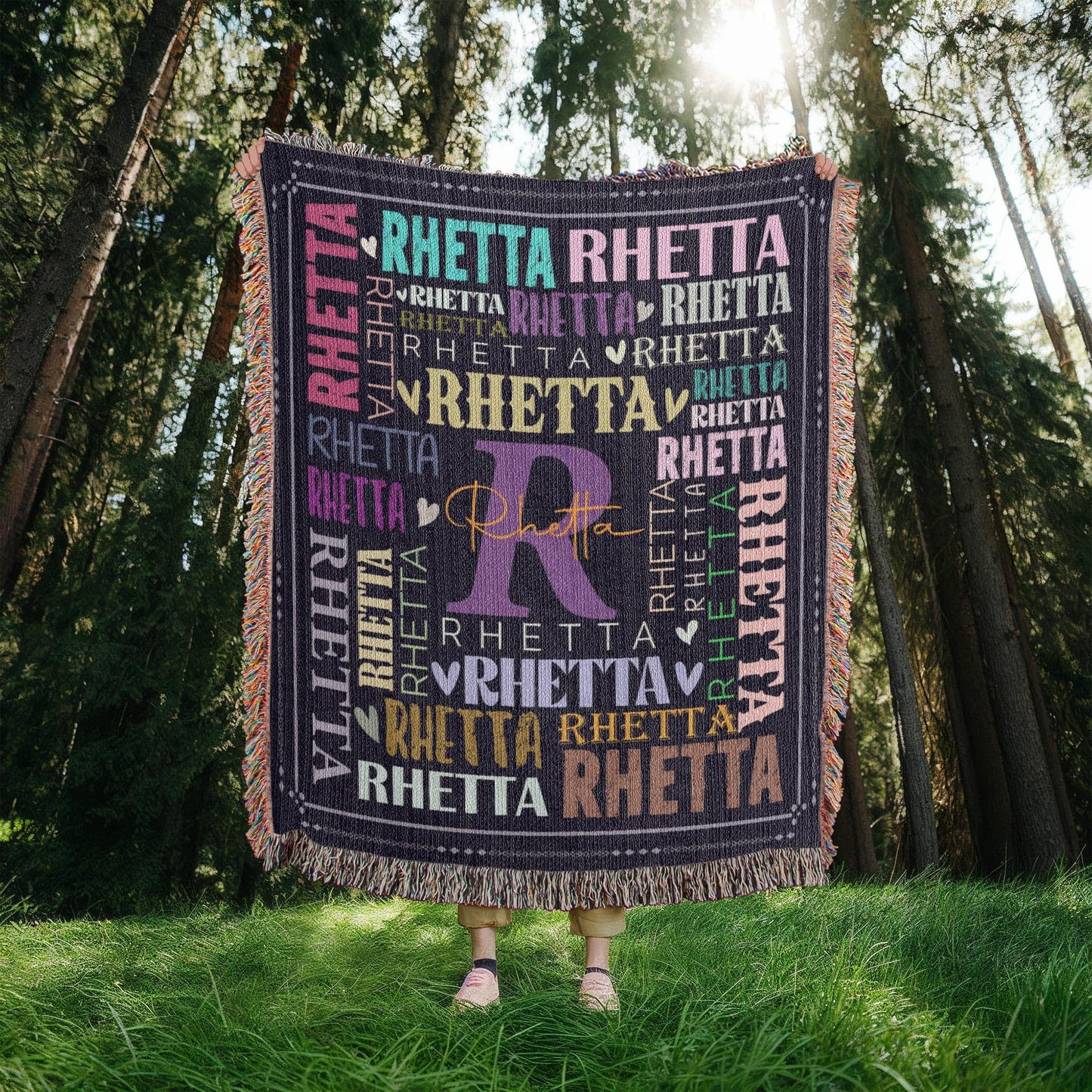 Custom Name Hierloom Woven Blanket