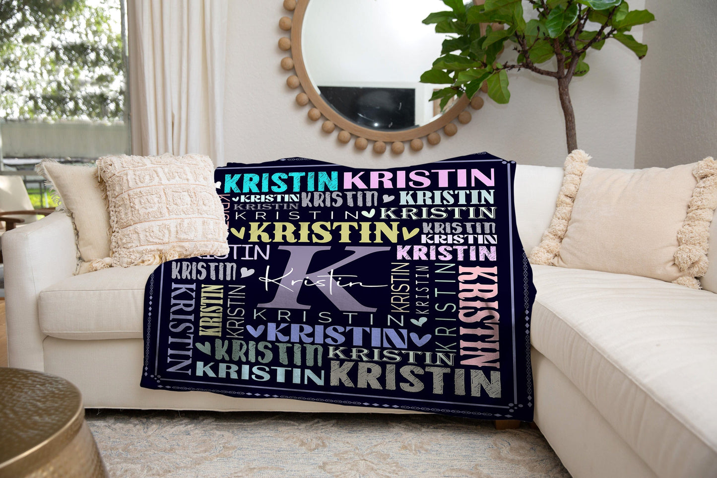 Custom Name Luxurious Sherpa Blanket