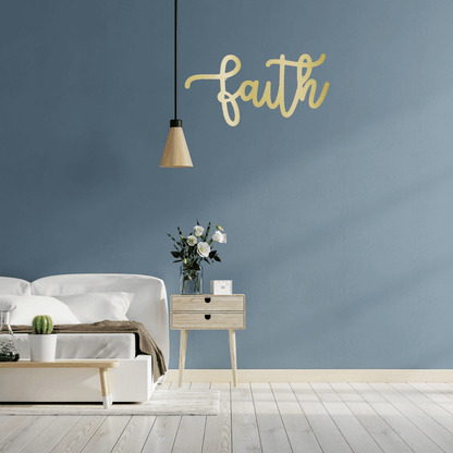 Faith Script - Metal Sign