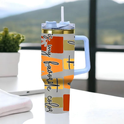 Fall is my favourite color 40 oz Gold Stainless Tumbler