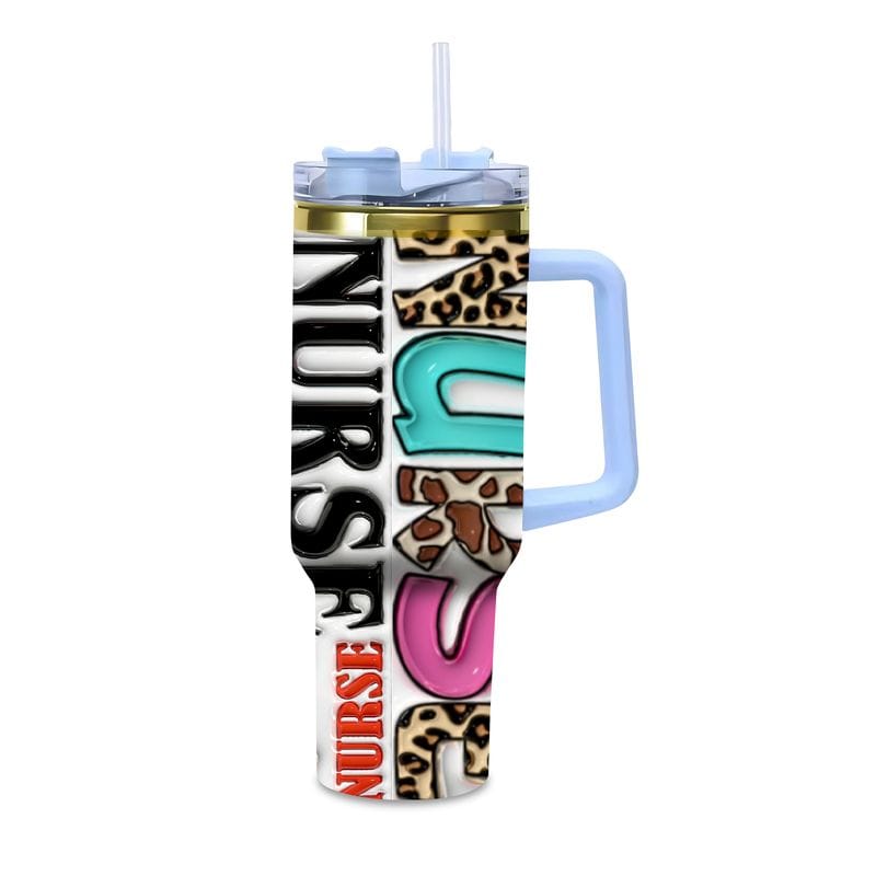 Nurse Icons 40oz Gold Stainless Steel Tumbler