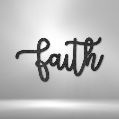 Faith Script - Metal Sign