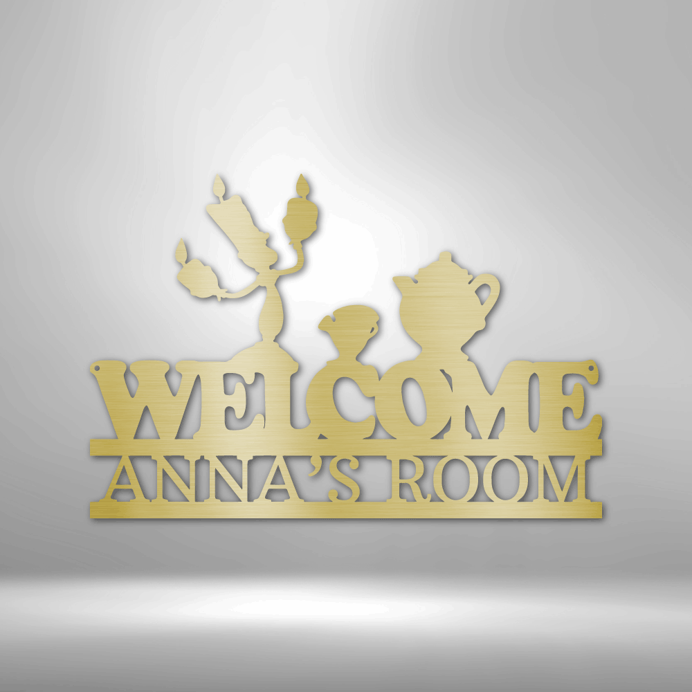 Be Our Guest Monogram Metal Sign Wall Decoration Custom Metal Art Wall Hangings Quote Wall Art Metal Wall Sign Housewarming Gift