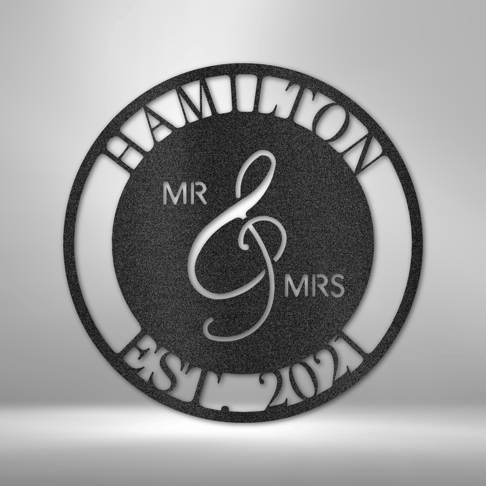 Personalized Wedding| Gift for Couple | Custom Name Sign | Wedding Date Sign| Custom Mr Mrs Metal Sign| Anniversary Gift | Bridal Shower Gift