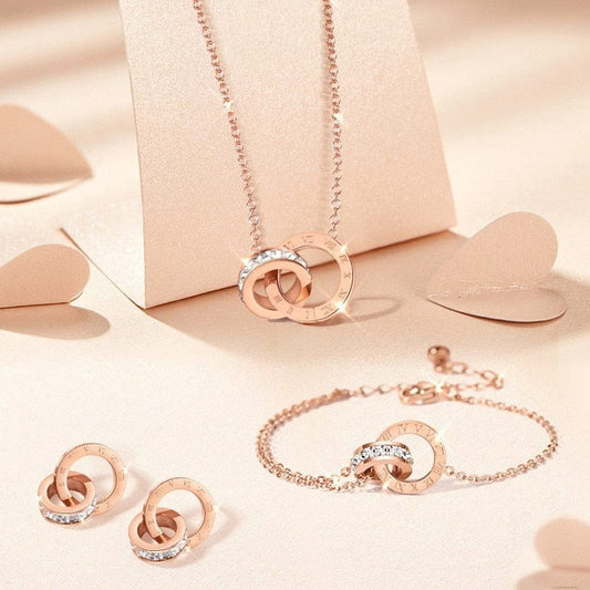 Women Jewelry Luxury Gold Color Roman Hanging Numeral Choker Necklace For Women Party Stainless Steel Pendants Necklace
