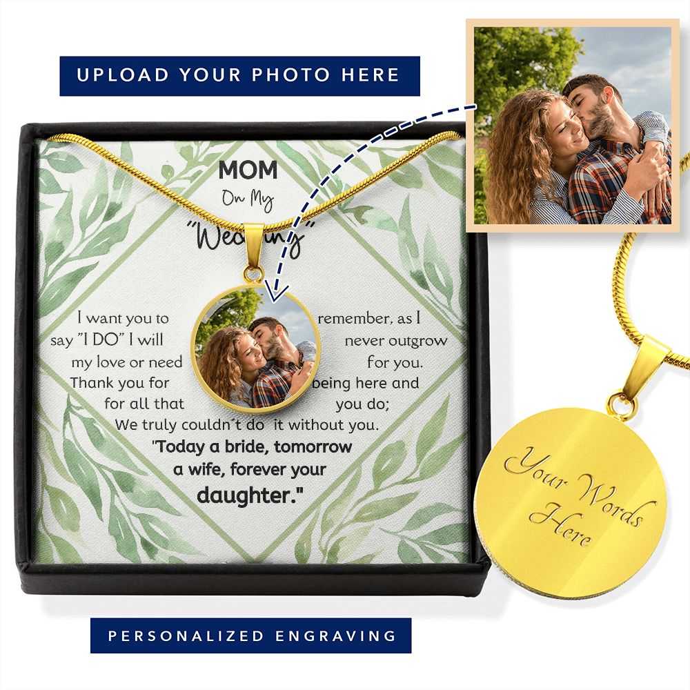 Gift for Mother of the Bride - On My Wedding -Custom Necklace