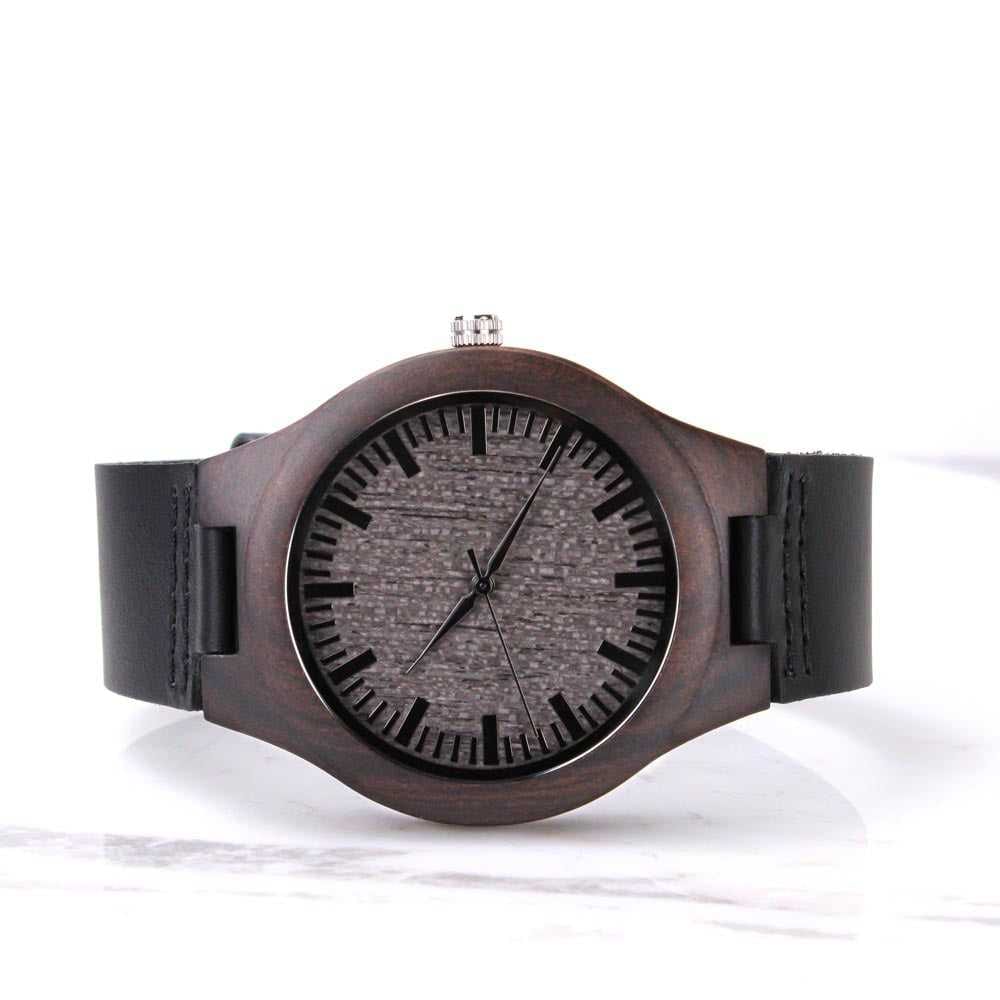 Gift For Men - Someone You Love -  Mens Engraved Wooden Watch