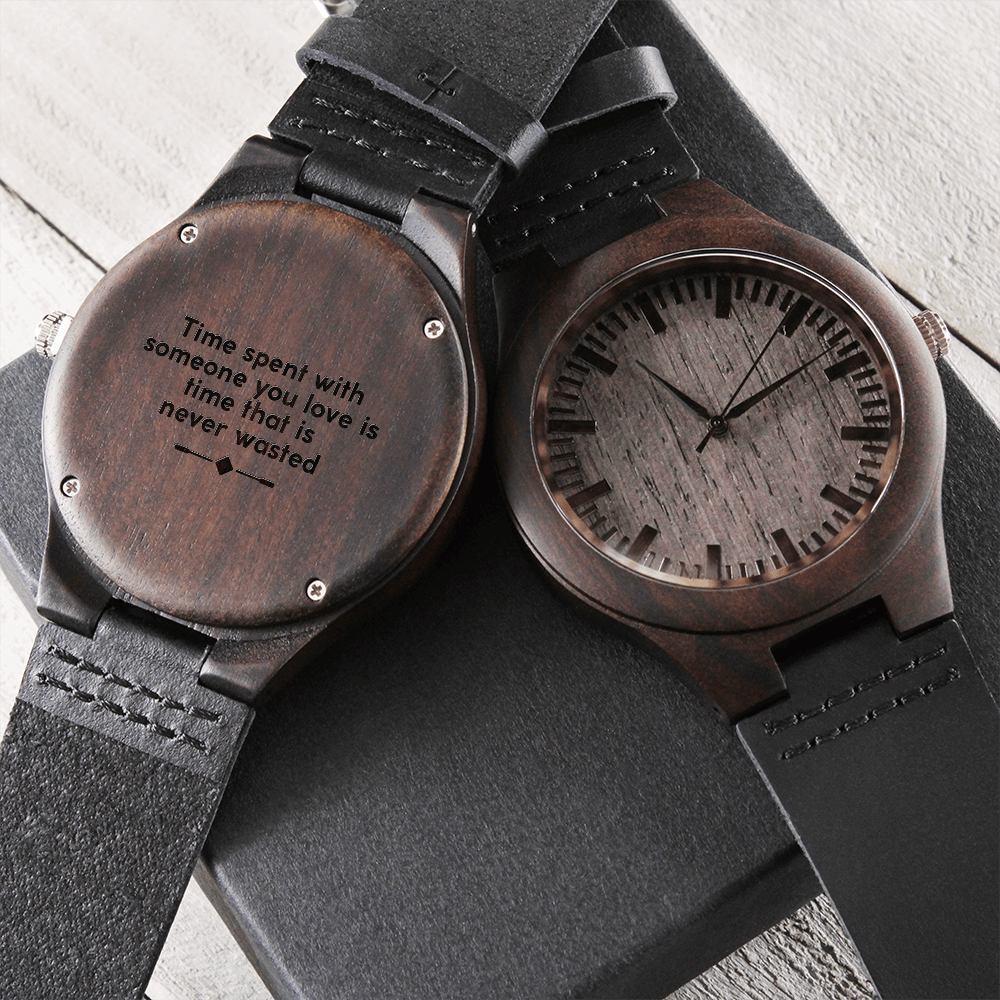 Gift For Men - Someone You Love -  Mens Engraved Wooden Watch