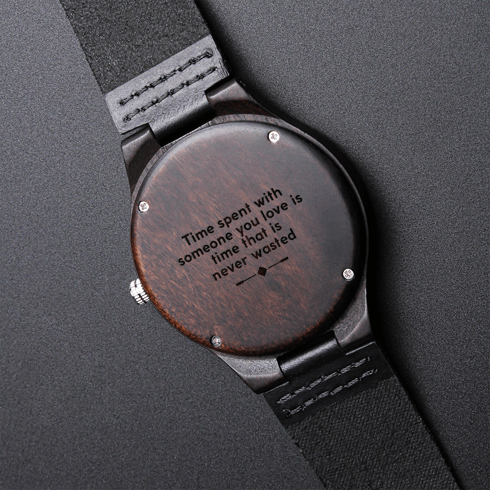 Gift For Men - Someone You Love -  Mens Engraved Wooden Watch