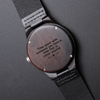 Gift For Men - Someone You Love -  Mens Engraved Wooden Watch