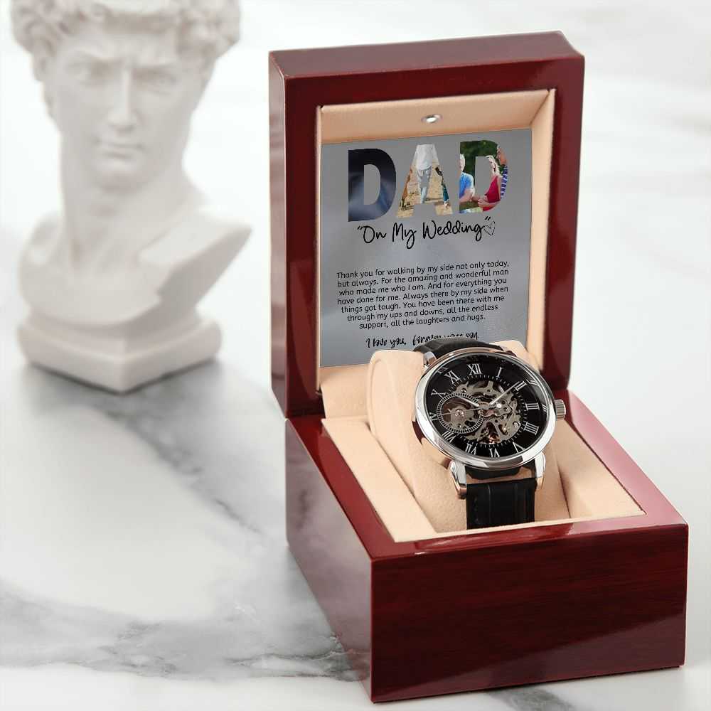 Gift for Dad - My Wedding - Men´s Openwork Watch