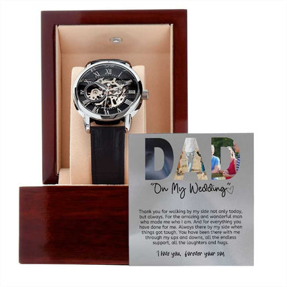 Gift for Dad - My Wedding - Men´s Openwork Watch