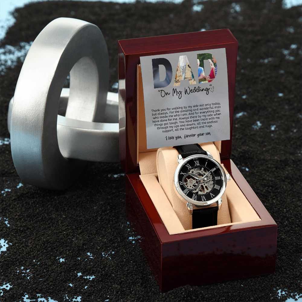 Gift for Dad - My Wedding - Men´s Openwork Watch