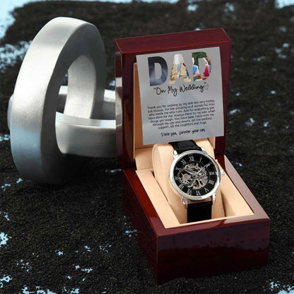 Gift for Dad - My Wedding - Men´s Openwork Watch