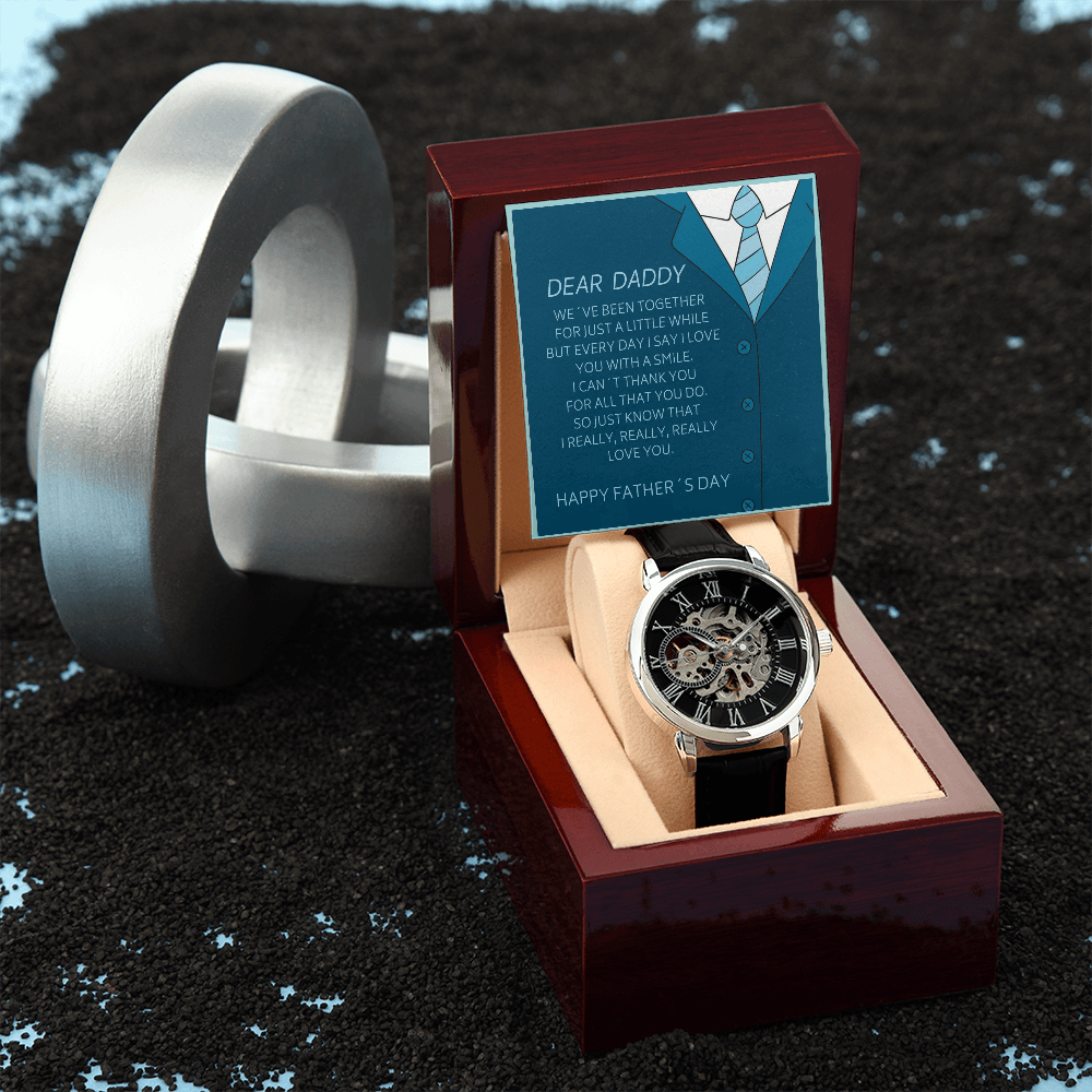 Father´s Day Gift - Just A Little While, Daddy - Men´s Openwork Watch