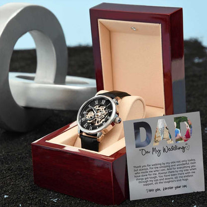 Gift for Dad - My Wedding - Men´s Openwork Watch