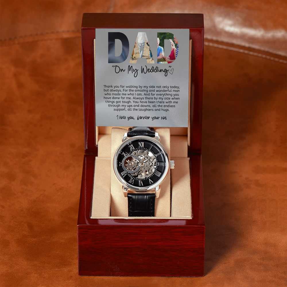 Gift for Dad - My Wedding - Men´s Openwork Watch