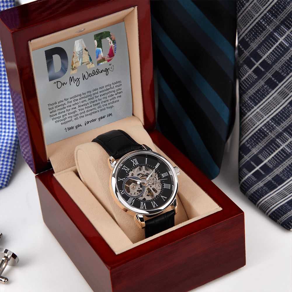 Gift for Dad - My Wedding - Men´s Openwork Watch