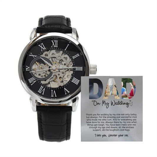 Gift for Dad - My Wedding - Men´s Openwork Watch