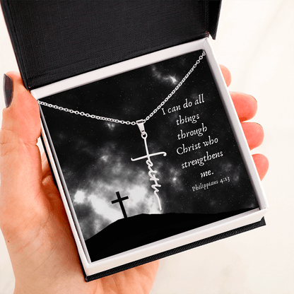 Necklace Faith Cross All things