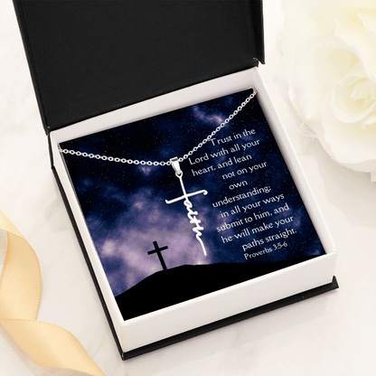 Necklace Faith Cross Trust