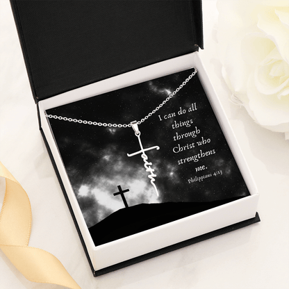 Necklace Faith Cross All things