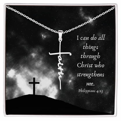 Necklace Faith Cross All things