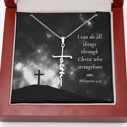 Necklace Faith Cross All things
