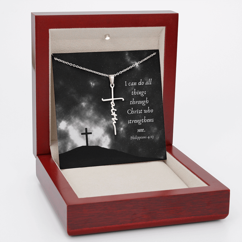 Necklace Faith Cross All things