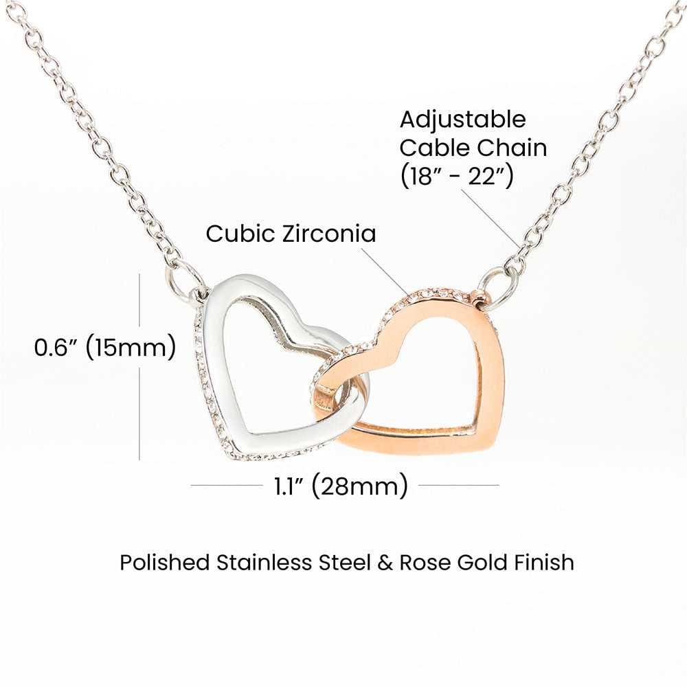 Gift For Future Wife - Always By My Side - Interlocking Hearts Necklace