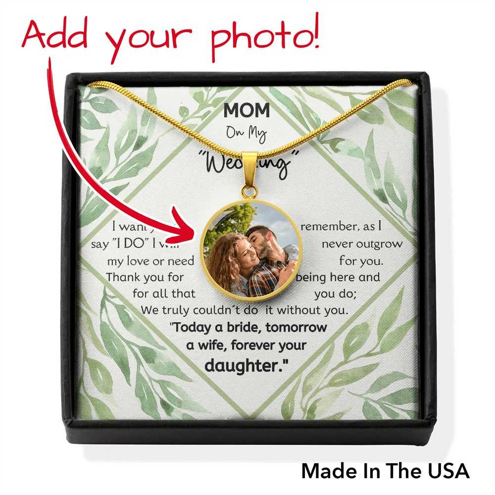 Gift for Mother of the Bride - On My Wedding -Custom Necklace