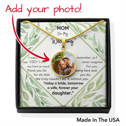 Gift for Mother of the Bride - On My Wedding -Custom Necklace