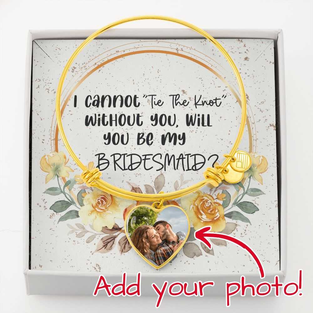 Gift for Bridesmaid - Tie The Knot - Luxury Heart Bracelet