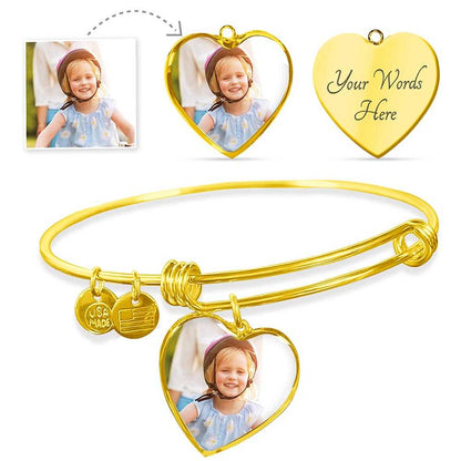 Personalized Heart bracelet