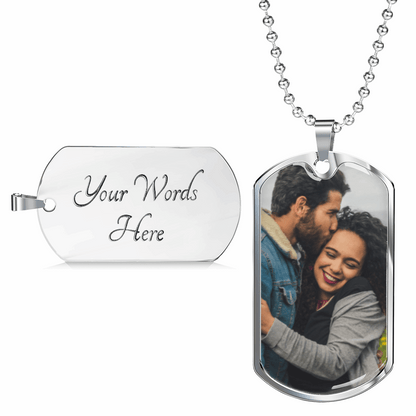Gift For Future Husband - Our Wedding Day - Luxury Military Necklace
